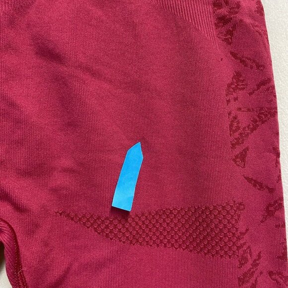 Women Mid-Rise Butt Lift Compression Yoga Leggings Large Red Tummy Control - Picture 2 of 15